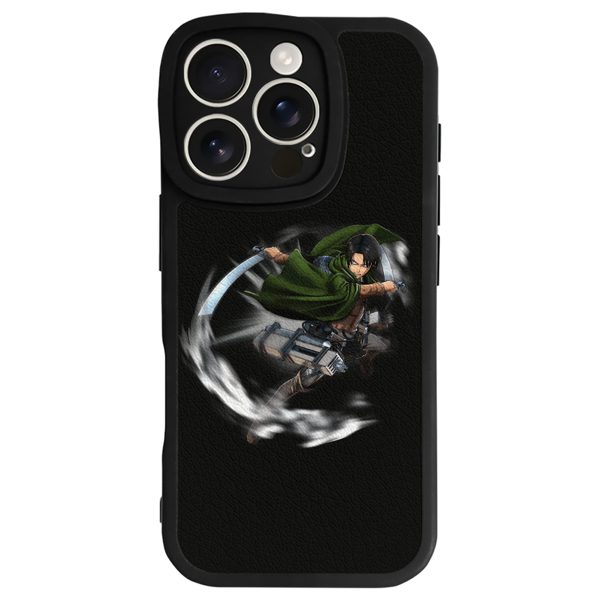 （画像用） 進撃の巨人 リヴァイ·アッカーマン Attack on Titan Levi Ackerman 【iPhone 16シリーズ対応】シリコンスマホケース（レザー調） 材質：シリコン